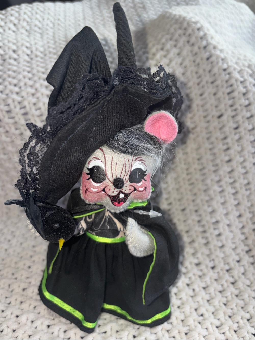 Annalee Halloween Ghostly Witch Mouse 2021 6” tall